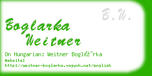 boglarka weitner business card